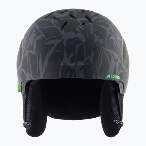 Dětské lyžařské helmy Alpina Pizi black/green camo matt