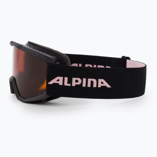 Dětské lyžařské brýle Alpina Piney black/rose matt/orange