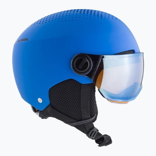 Dětské lyžařské helmy Alpina Zupo Visor Q-Lite blue matt