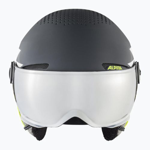 Dětské lyžařské helmy Alpina Zupo Visor Q-Lite charcoal/neon matt