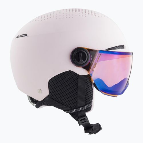 Dětské lyžařské helmy Alpina Zupo Visor Q-Lite rose matt