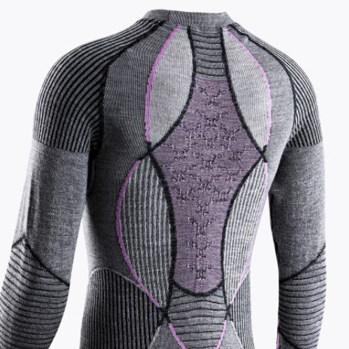 Dámské termotriko X-Bionic Apani 4.0 Merino šedá/fialová APWT06W19W