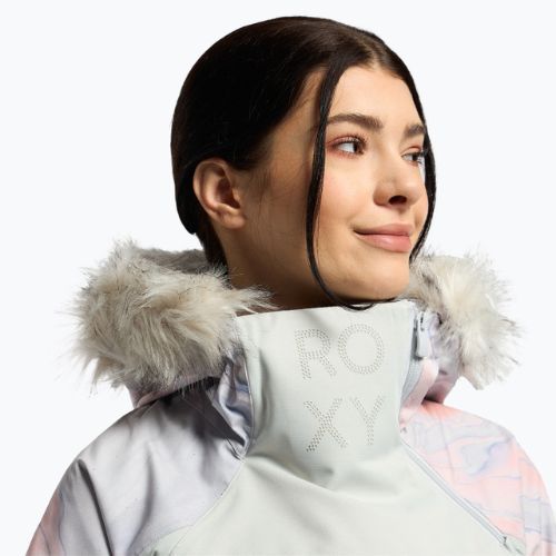 Dámská snowboardová bunda ROXY Chloe Kim Overhead 2021 gray violet marble