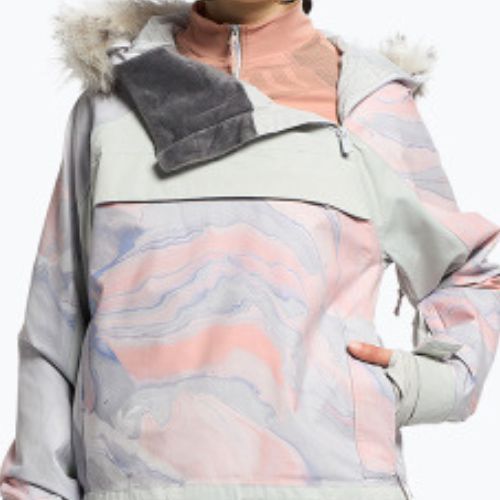 Dámská snowboardová bunda ROXY Chloe Kim Overhead 2021 gray violet marble