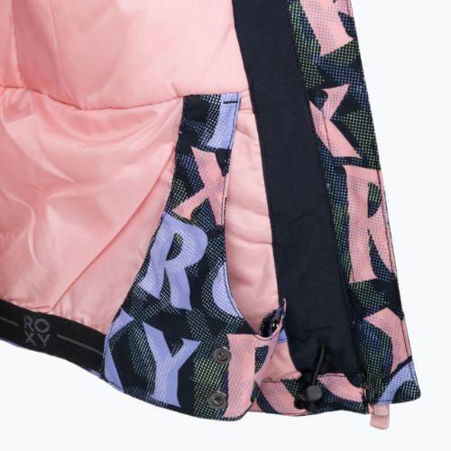 Dětská snowboardová bunda ROXY Jet Ski 2021 true black sunbeam lettering