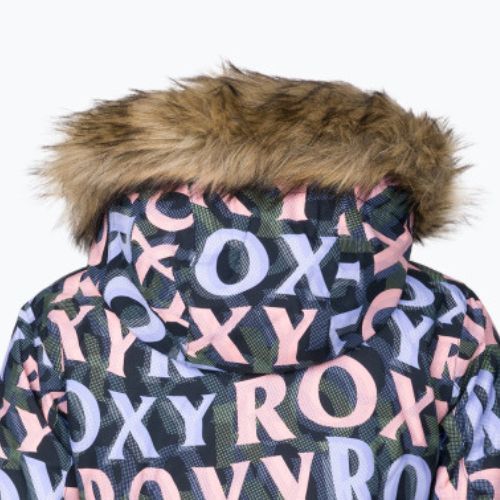 Dětská snowboardová bunda ROXY Jet Ski 2021 true black sunbeam lettering