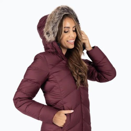 Marmot dámská péřová bunda Montreaux Coat maroon 78090