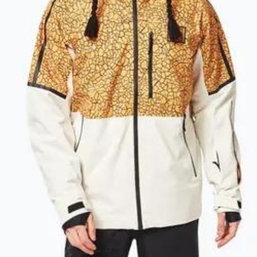 Oakley TC Gunn 2.0 RC Shell pánská snowboardová bunda bílo-žlutá FOA403429