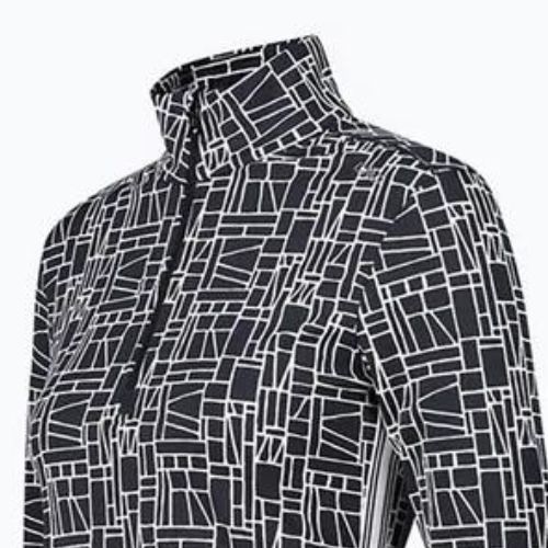 CMP Dámská trekingová mikina s potiskem černá a bílá 31L1016/15ZH