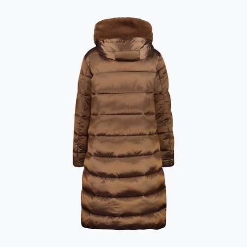 Dámská péřová bunda CMP Coat Fix Hood brown 32K3086F