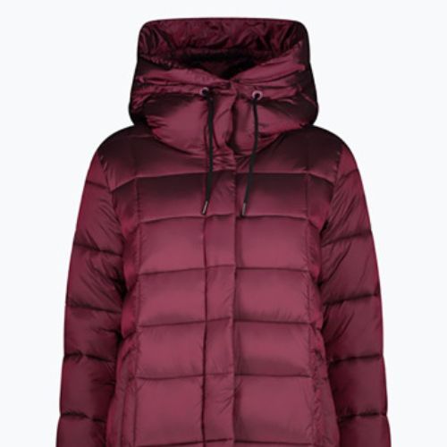 Dámský kabát CMP Fix Hood Down Jacket Maroon 32K3136