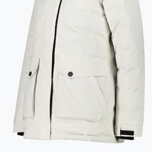 Dámská bunda do deště CMP Parka se zipem a kapucí White 32K3206F