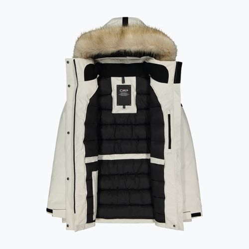 Dámská bunda do deště CMP Parka se zipem a kapucí White 32K3206F