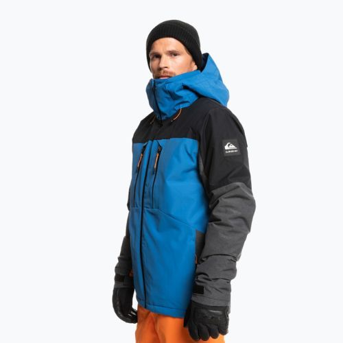 Quiksilver Mission Plus pánská snowboardová bunda černo-modrá EQYTJ03371