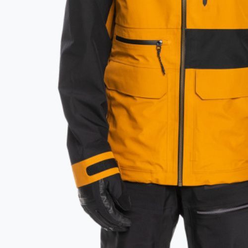 Quiksilver pánská snowboardová bunda Hlpro S Carlson 3l Gore-Tex yellow/black EQYTJ03383