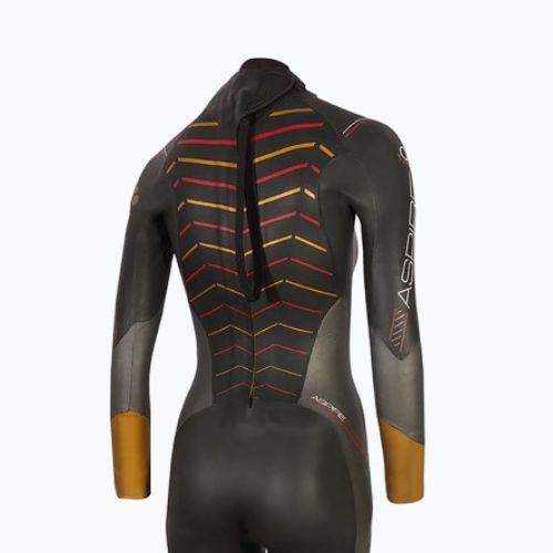 Dámský triatlonový neopren ZONE3 Thermal Aspire black/grey/gold/red