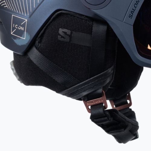 Dámská lyžařská helma Salomon Icon LT Visor Photo Sigma S1-S3 navy blue L41529800