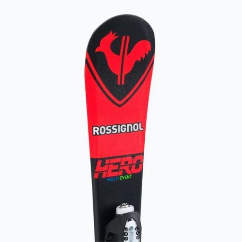 Dětské sjezdové lyže Rossignol Hero Pro + Team 4 GW Black Bulk red