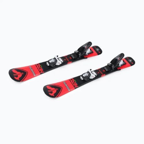 Dětské sjezdové lyže Rossignol Hero Pro + Team 4 GW Black Bulk red