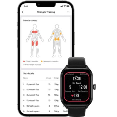 Hodinky Amazfit GTS 4 + stupnice černá W2168EU1N