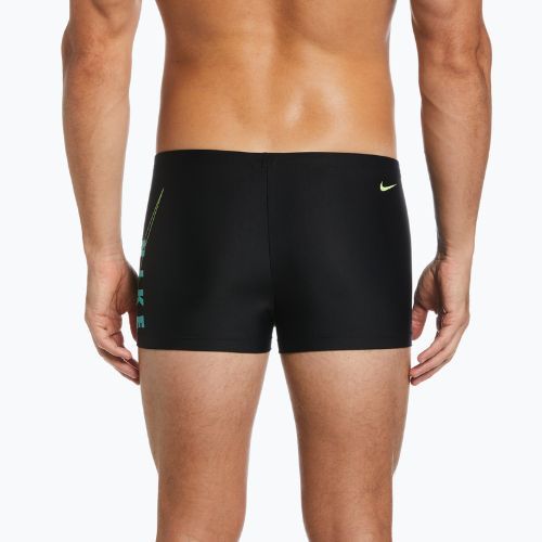 Pánské plavecké boxerky Nike Reflect Logo Square Leg černé NESSC583