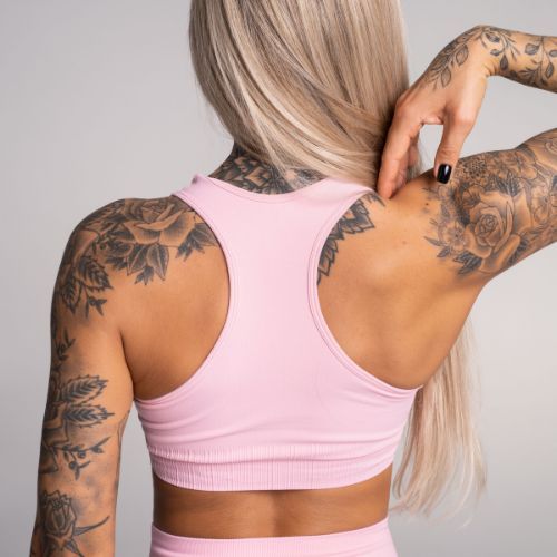 Fitness podprsenka Gym Glamour push up světle růžová 409