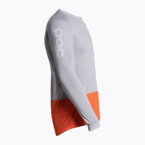 Pánské cyklistické oblečení s dlouhým rukávem POC MTB Pure granite grey/zink orange