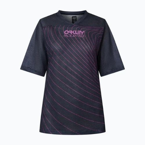 Dámský cyklistický dres Oakley Wmns Factory Pilot Rc SS černo-fialová FOA500384