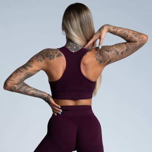 Dámská tréninková podprsenka Gym Glamour push up bordó 322