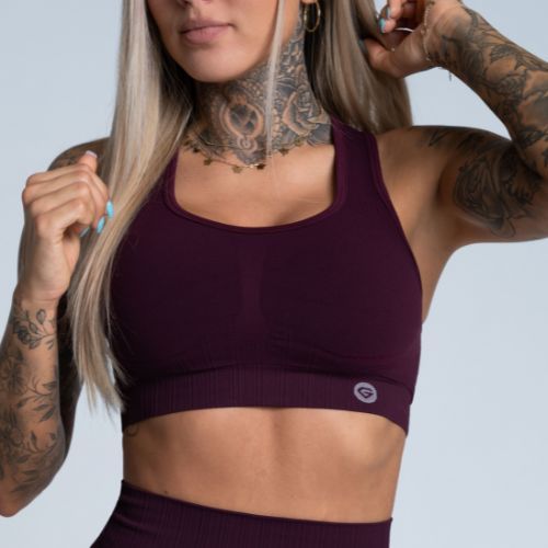 Dámská tréninková podprsenka Gym Glamour push up bordó 322