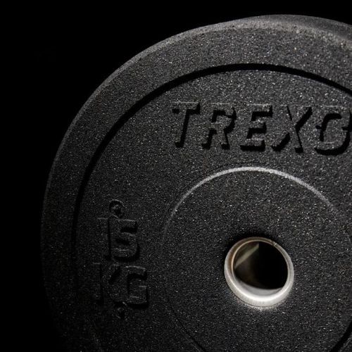 Olympijské závaží bumper TREXO  TRX-BMP015 15 kg černé