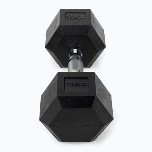 Pogumovaná činka TREXO Hex HXD100 10 kg