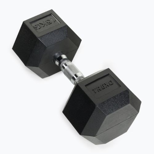 Pogumovaná činka TREXO Hex HXD150 15 kg