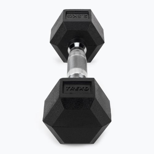 Pogumovaná činka TREXO Hex HXD200 2,5 kg