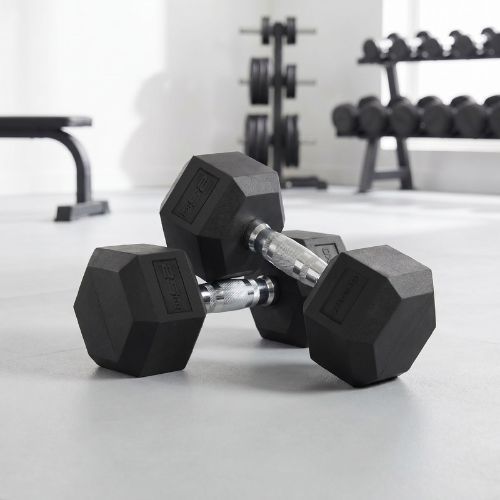 Pogumovaná činka XTREXO Hex HXD250 25 kg