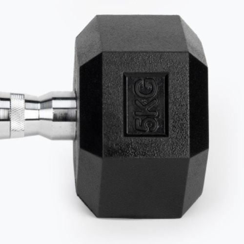 Pogumovaná činka XTREXO Hex HXD50 5 kg