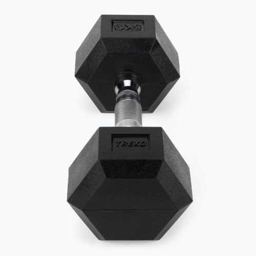 Pogumovaná činka TREXO Hex HXD50 5 kg