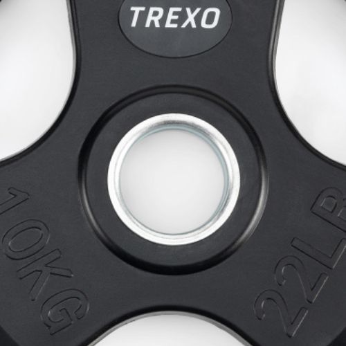 Pogumované litinové závaží TREXO černé RW10 10 kg