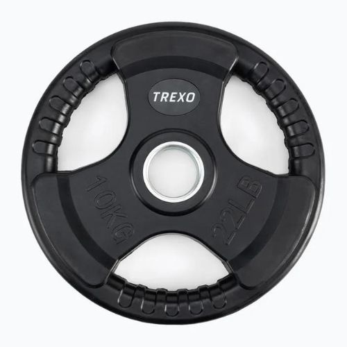 Pogumované litinové závaží TREXO černé RW10 10 kg