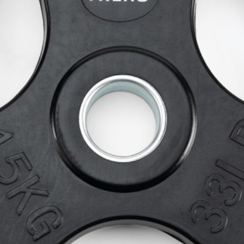 Pogumované litinové závaží XTREXO černé RW15 15 kg