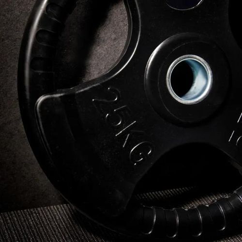 Pogumované litinové závaží XTREXO černé RW25 25 kg