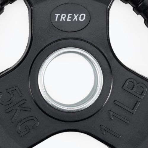 Pogumované litinové závaží TREXO černé RW5 5 kg