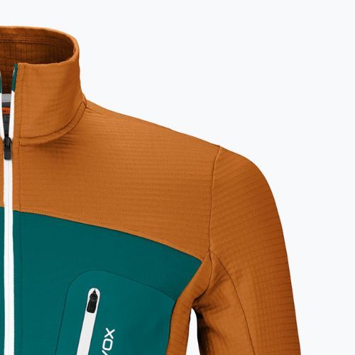 Pánská trekingová mikina Ortovox Fleece Grid hnědá 87212