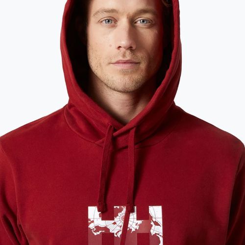 Pánská mikina s kapucí Helly Hansen Arctic Ocean Hoodie vínová 30361_215