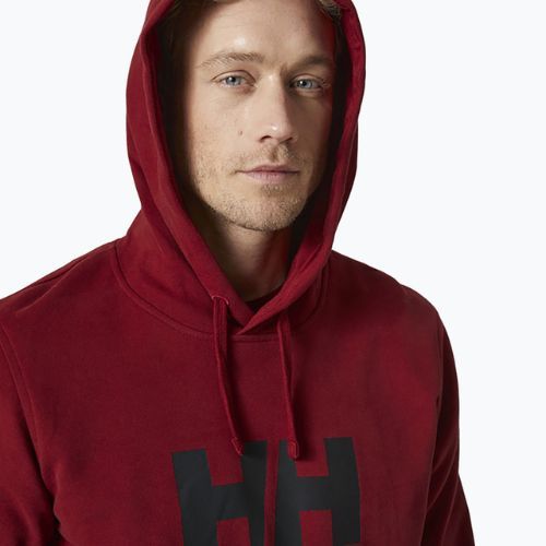 Pánská mikina s kapucí Helly Hansen HH Logo Hoodie vínová 33977_215