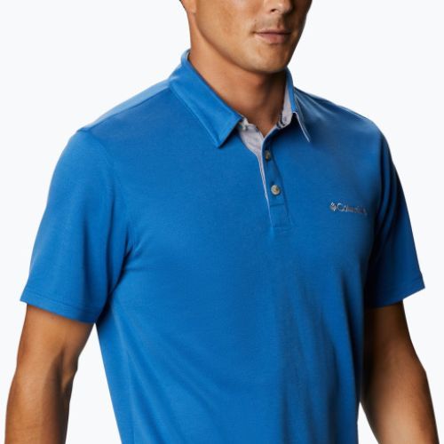 Pánské tričko s límečkem Columbia Nelson Point modré 1772721432