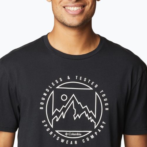 Pánské trekingové tričko Columbia Rapid Ridge Graphic černé 1888813020