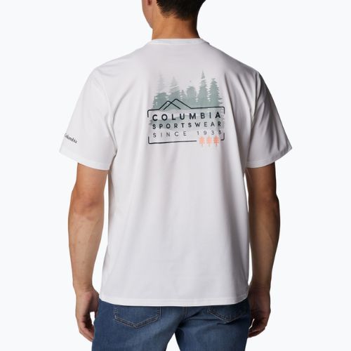 Pánské trekingové tričko Columbia Legend Trail bílé 2036533