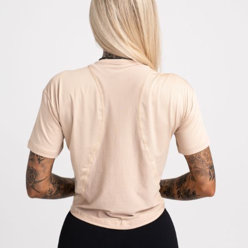 Dámské sportovní tričko Gym Glamour Sport Beige 427