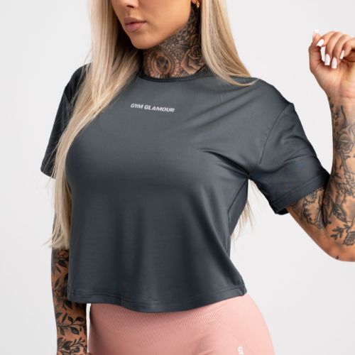 Dámské sportovní tričko Gym Glamour Sport Grey 425